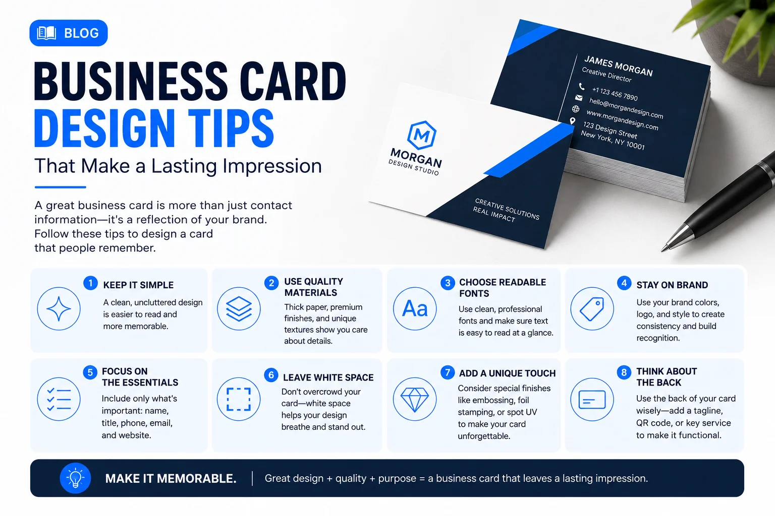 Business Card Design Tips That Make a Lasting Impression