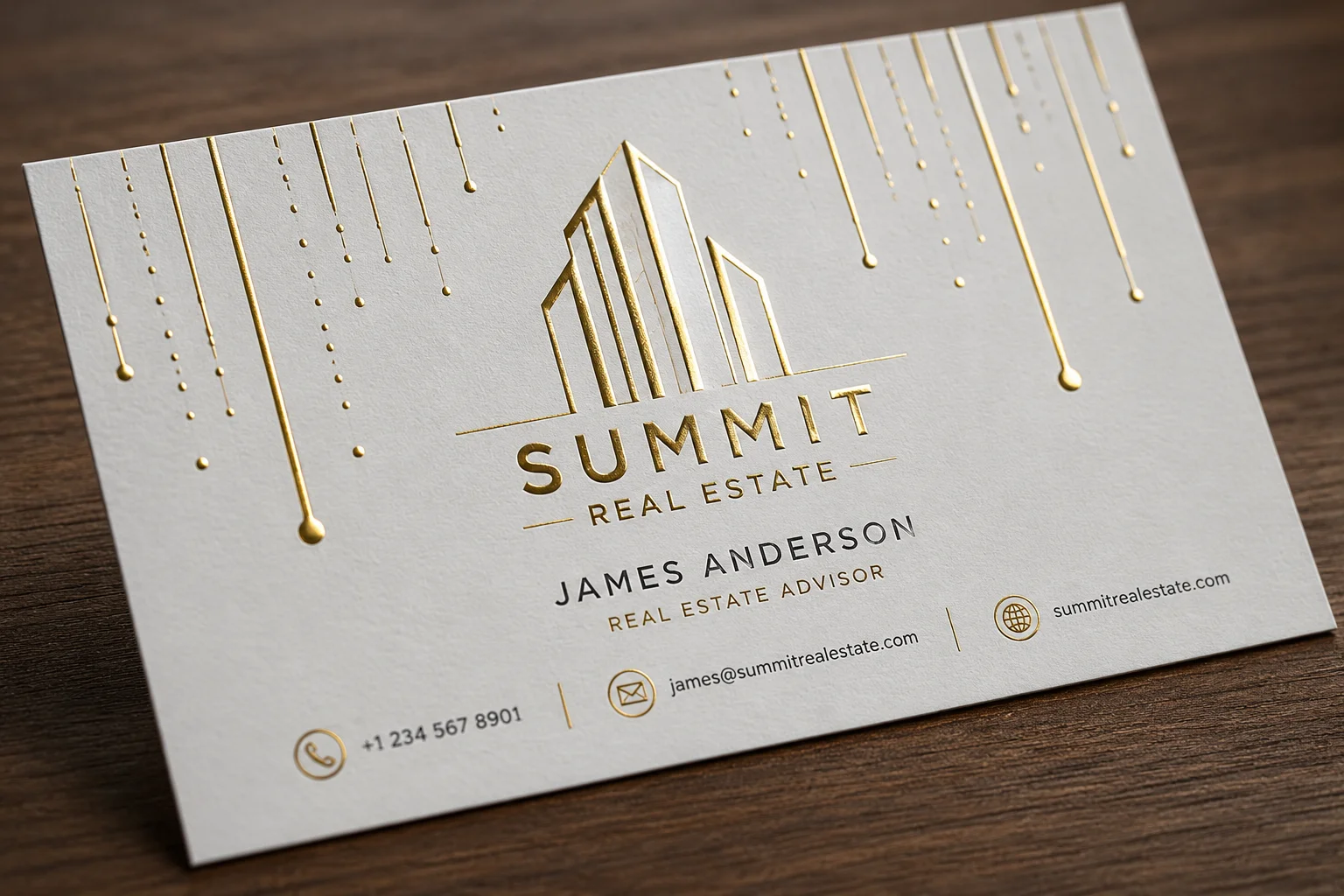 Raised Foil Business Cards