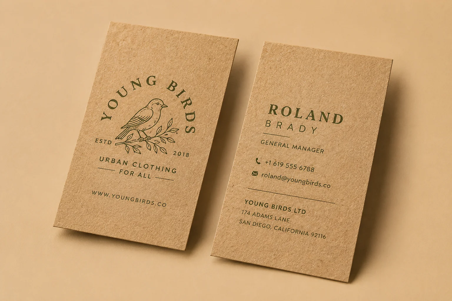Kraft Business Cards
