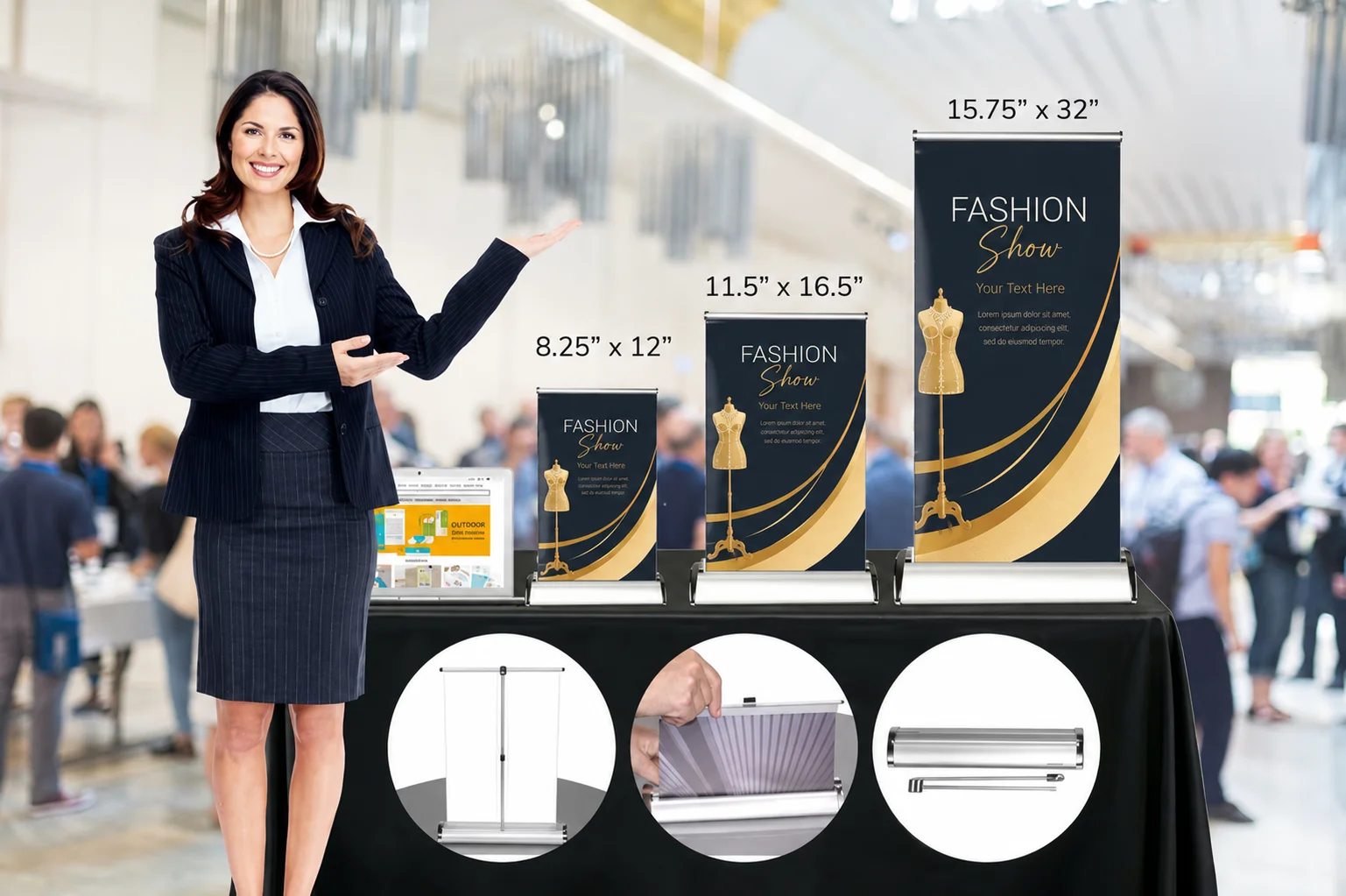 Mini Retractable Banner Stands