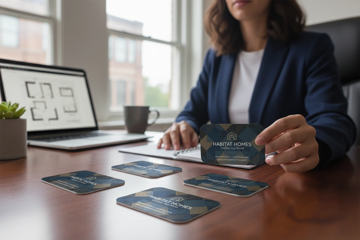 Die Cut Laminated Business Cards