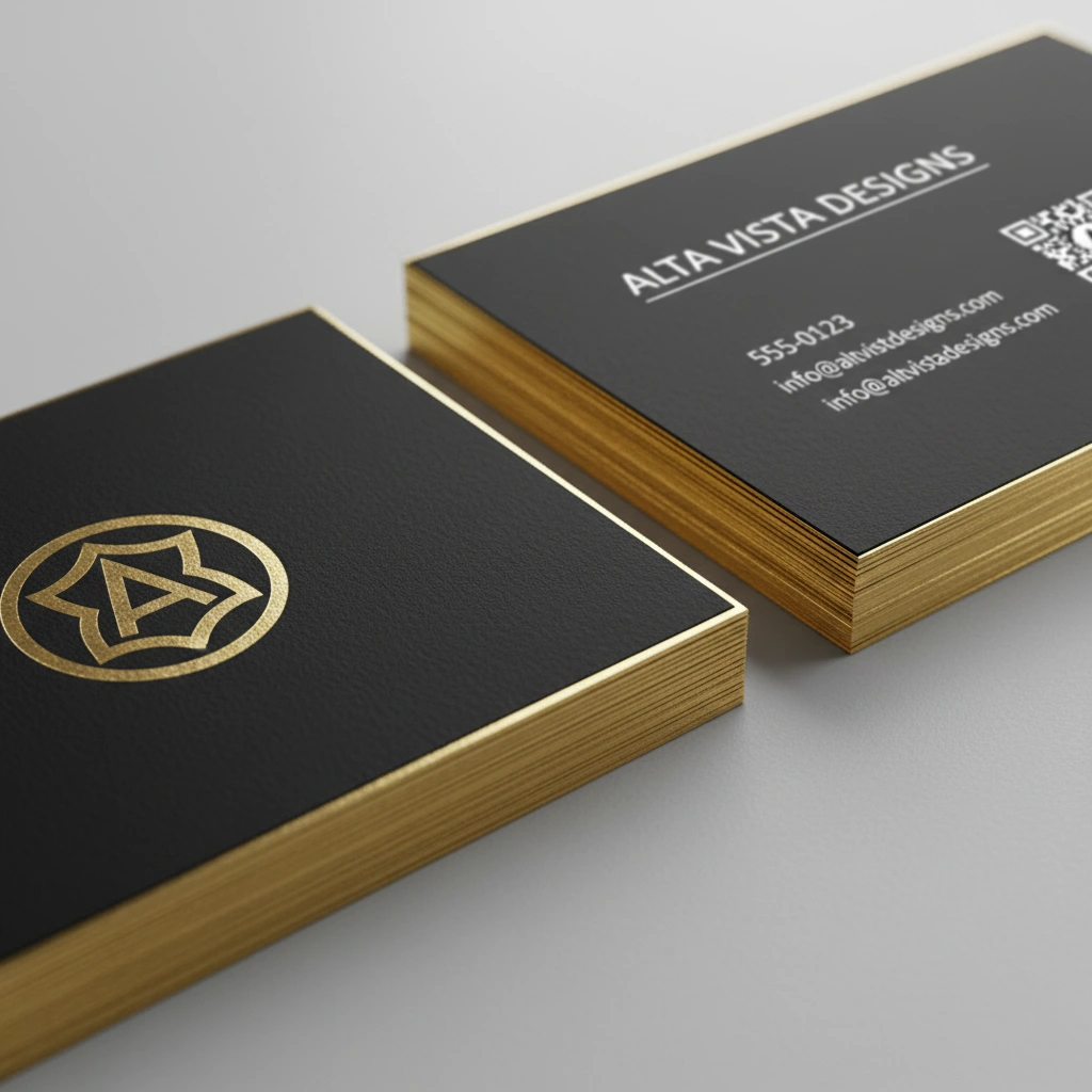 Edge Gilded Business Cards