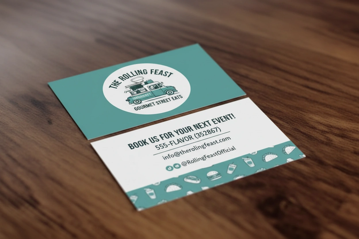 Food Truck Business Cards