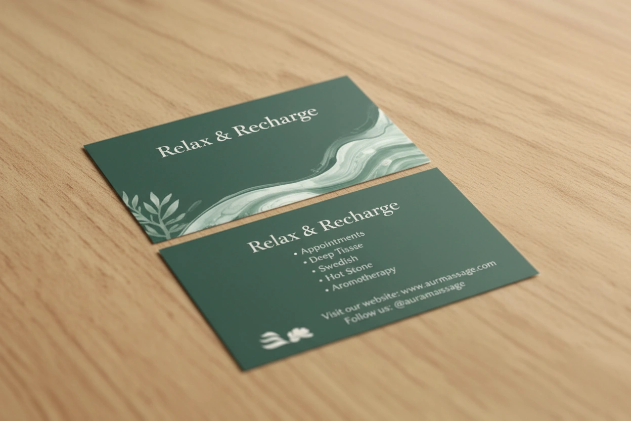 Massage Business Cards