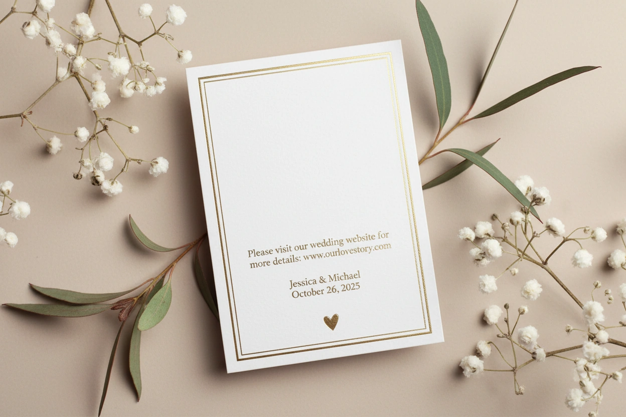 Metallic Save The Date Cards
