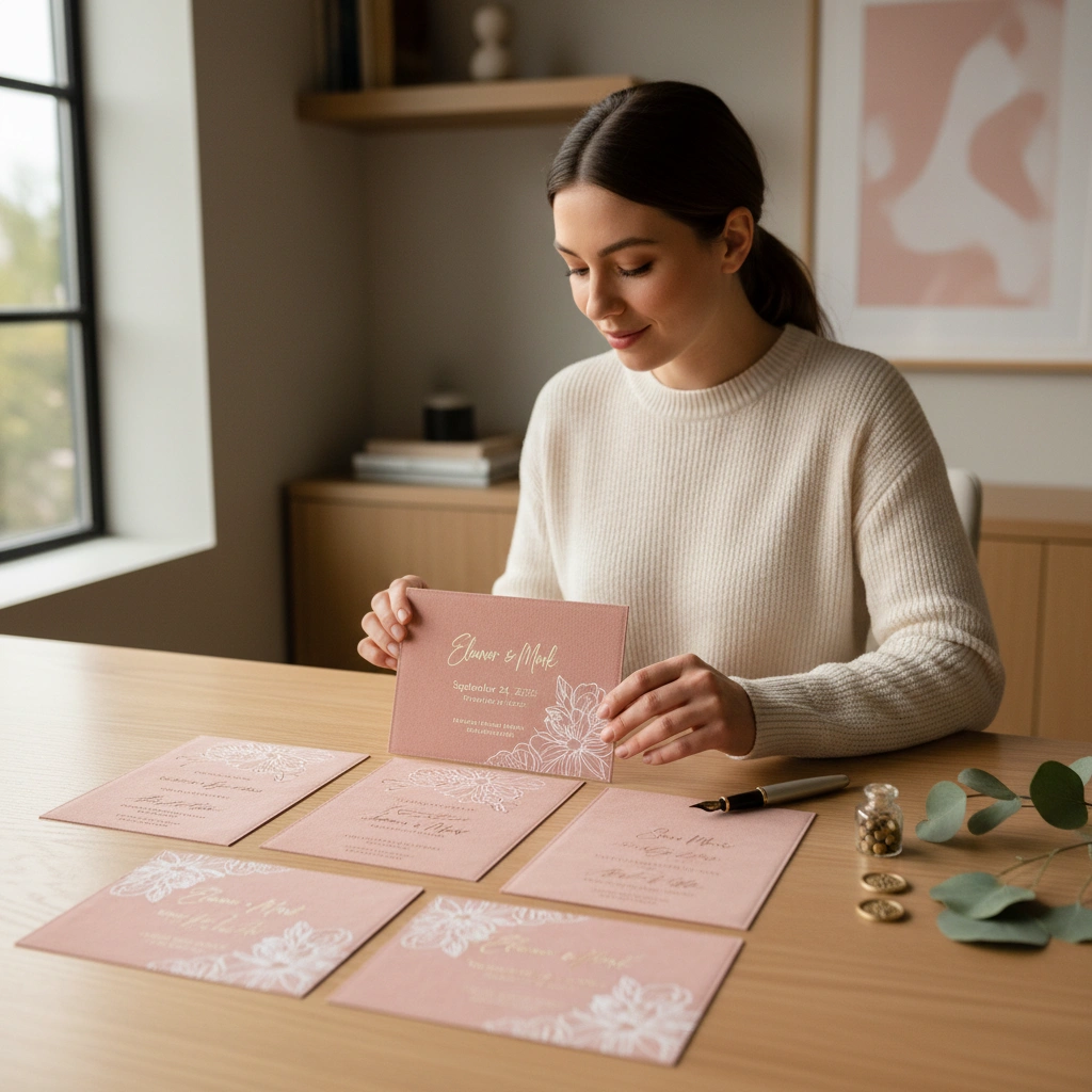 Suede Invitations
