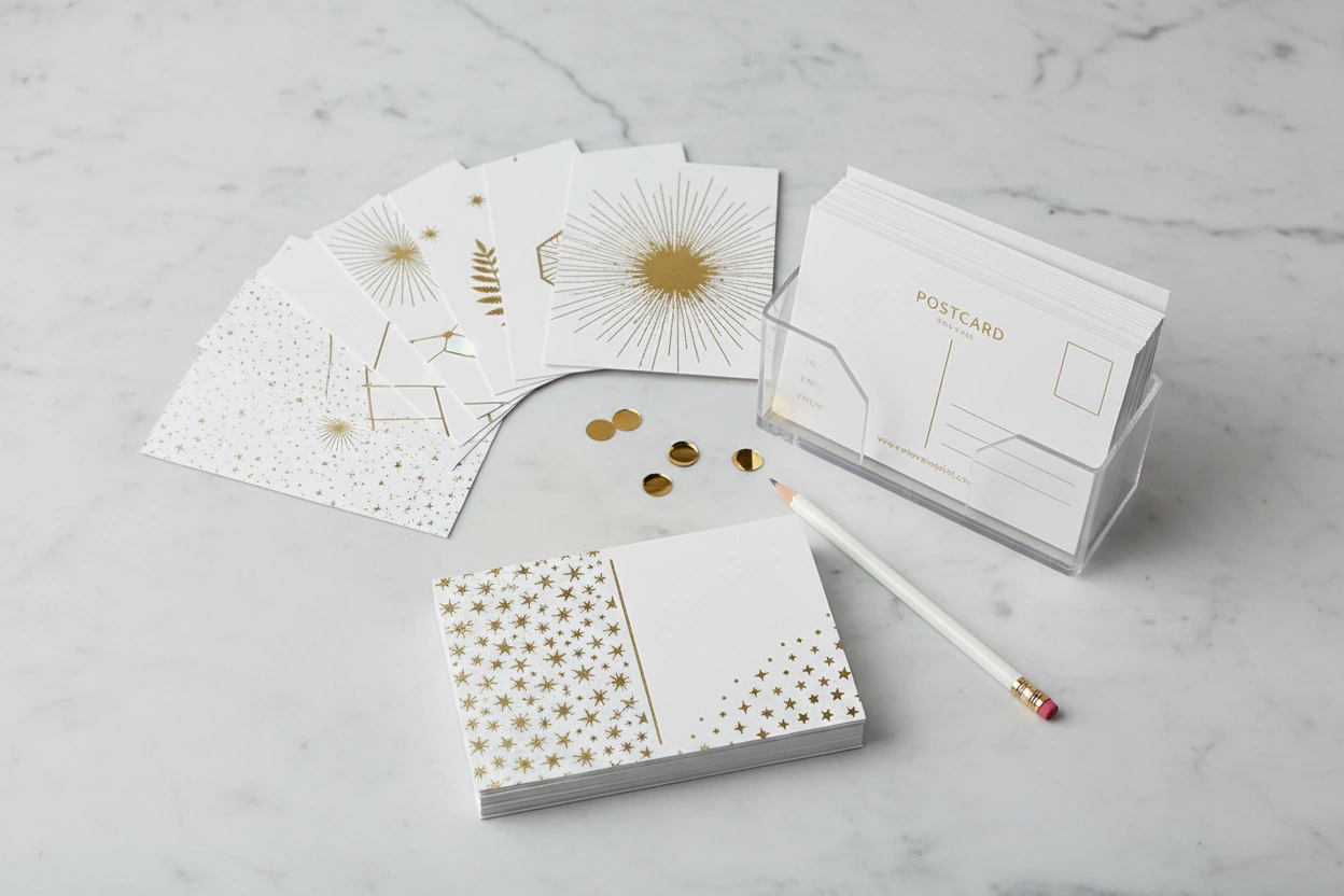 Raised Foil Postcards